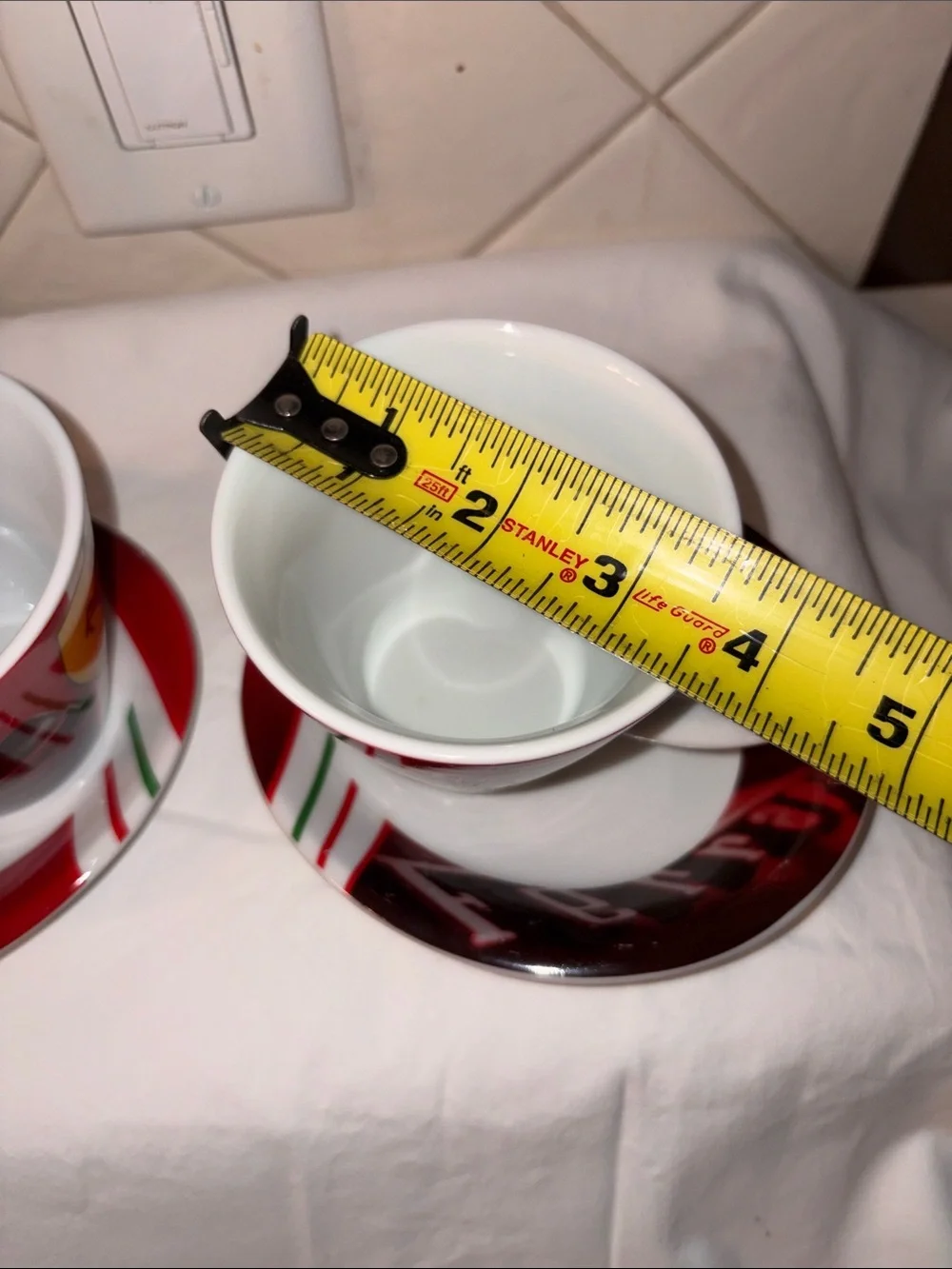HTF NWOB set of 2 Ferrari cappuccino Cups and Saucers